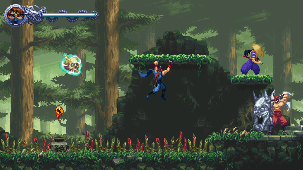 Ninja Gaiden: Ragebound climbing screenshot