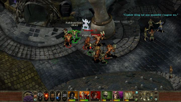 Screenshot of Planescape during a combat sequence