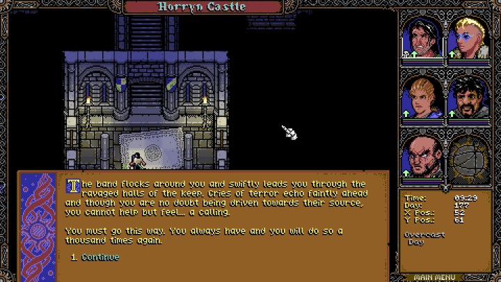 Screenshot of Skald's dialogue system